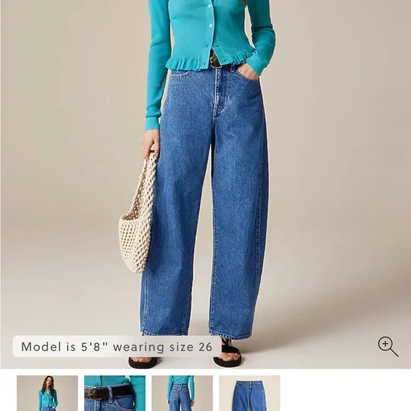 J.Crew High Rise Barrel Leg Jeans - Picture 5 of 6